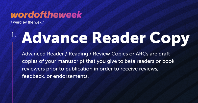 Advanced Reader Copy definition card