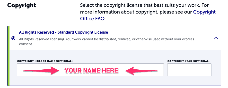 How to assign your copyright information while publishing on Lulu