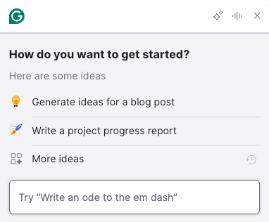 Using Grammarly's built-in generative AI to improve your writing