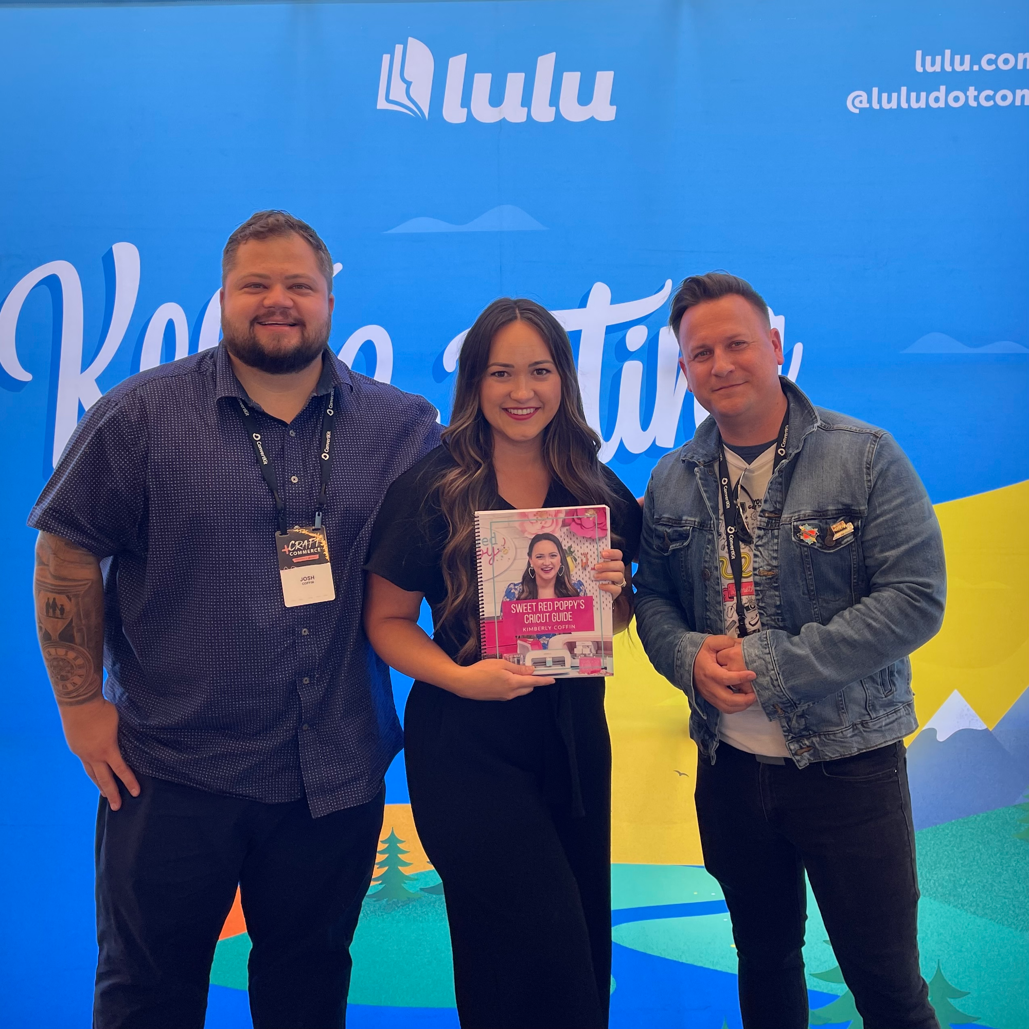 You never know who you’ll run into at a conference, like the amazing Lulu Direct creator, entrepreneur, and crafter Kimberly Coffin and her husband Josh of Sweet Red Poppy!