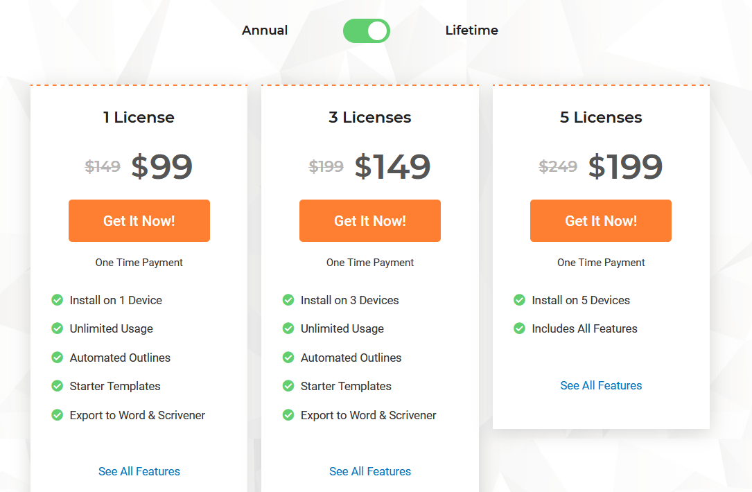 Plottr Lifetime Pricing