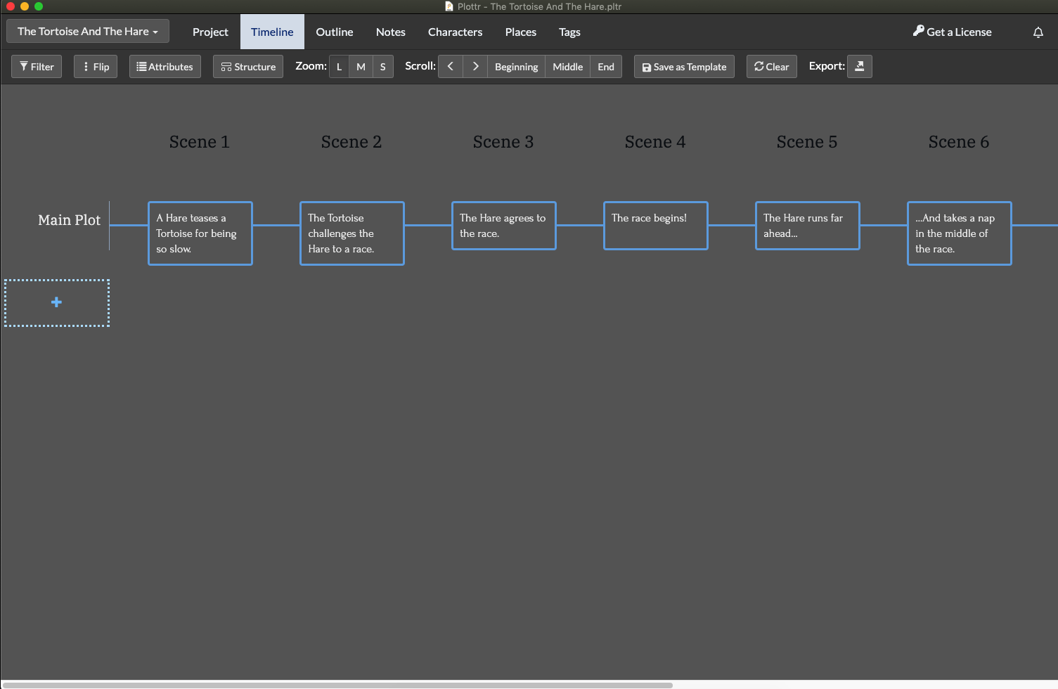 Plottr Timeline