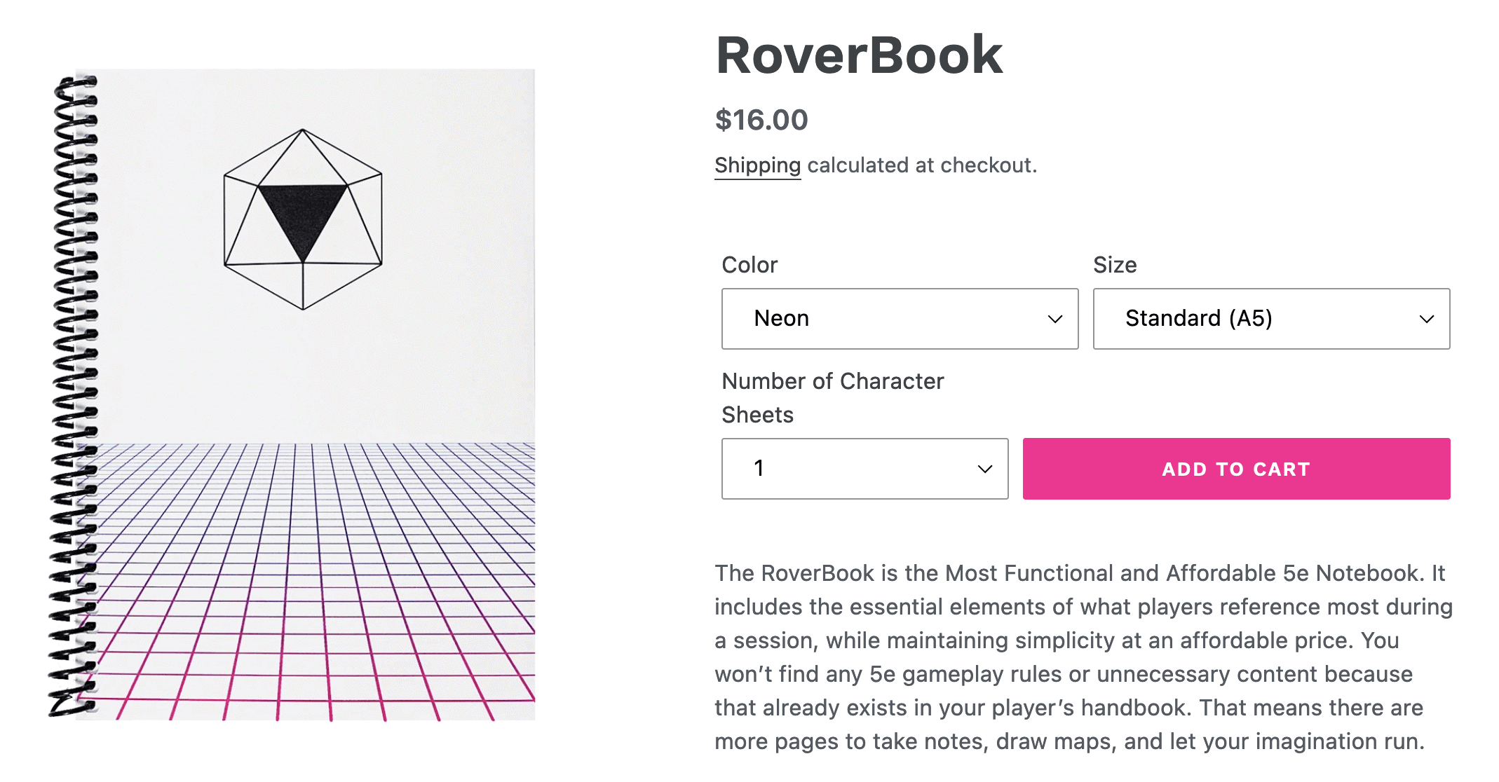 A sample of a product page for a print-on-demand book