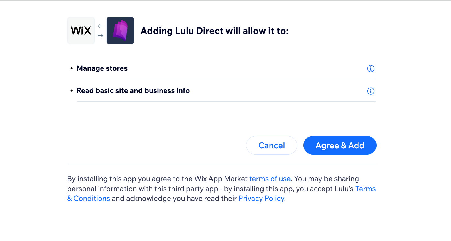 The steps to connect Lulu Direct to your Wix site