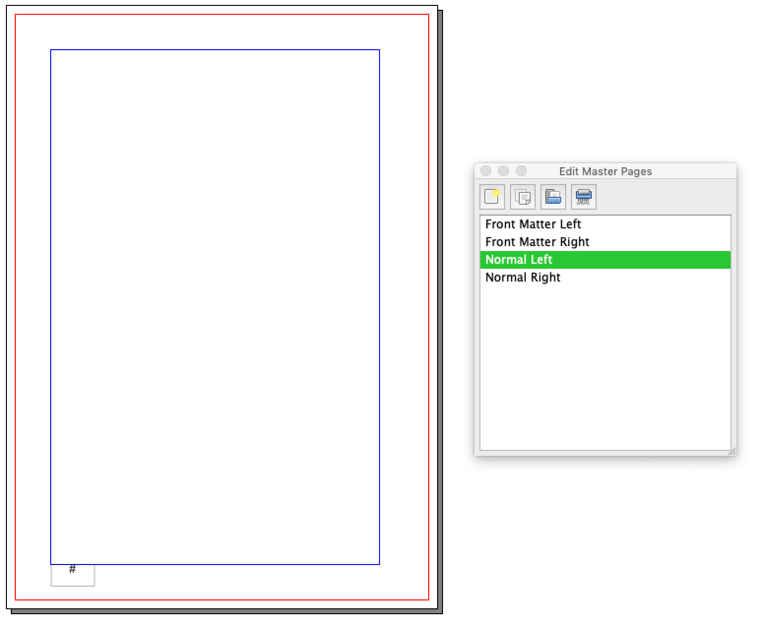 Add new Master Pages as needed and include any formatting unique to a subset of Master Pages such as page numbering