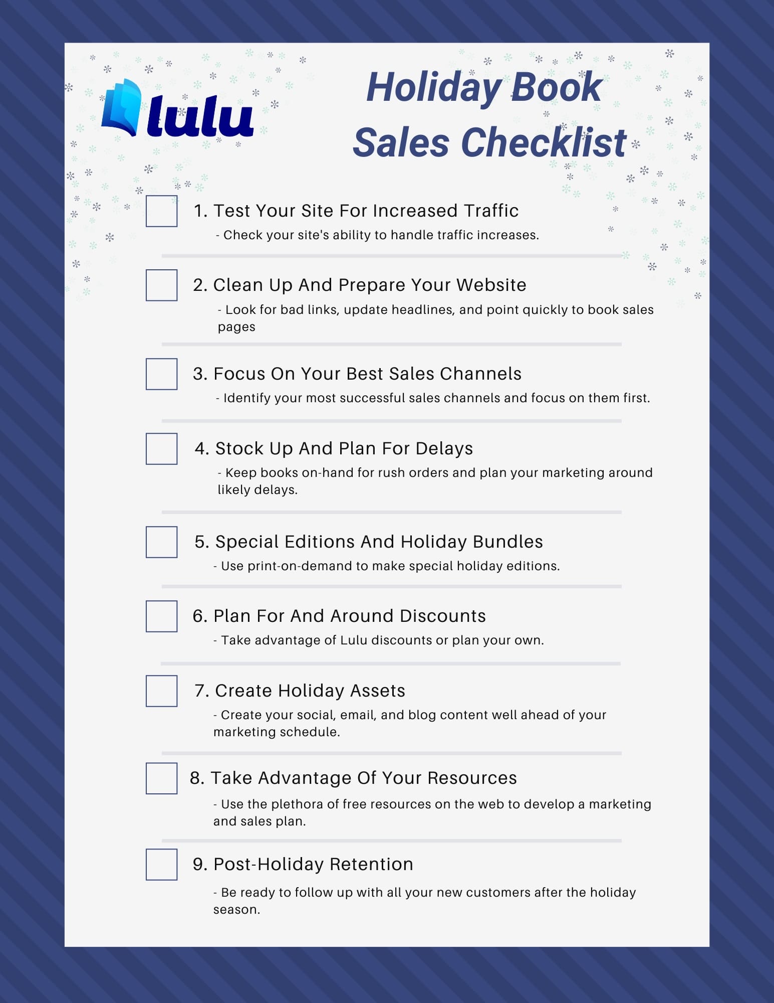 Lulu's 9-point holiday sales preparation checklist