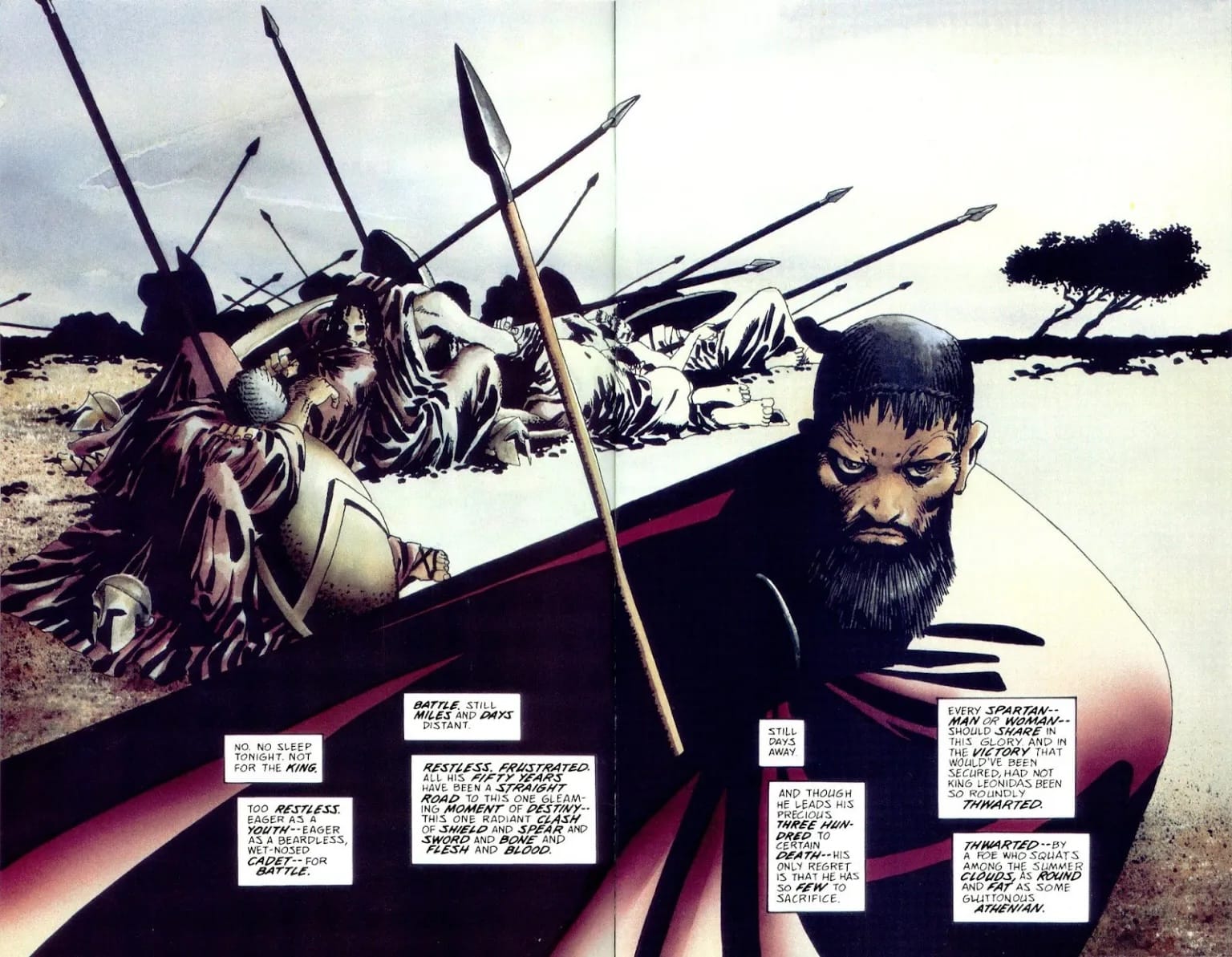 A full spread from 300 by Frank Miller