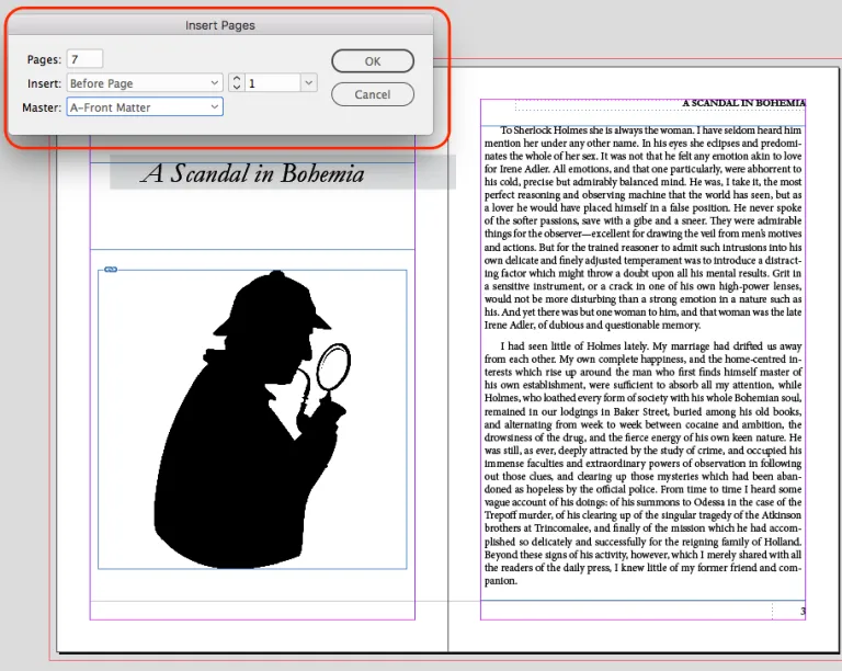 Adding front matter to make a complete book file