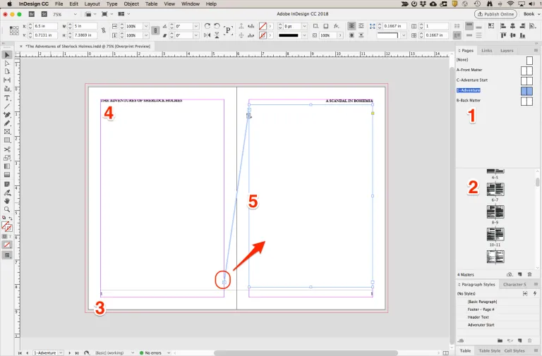 Preparing your master pages in InDesign