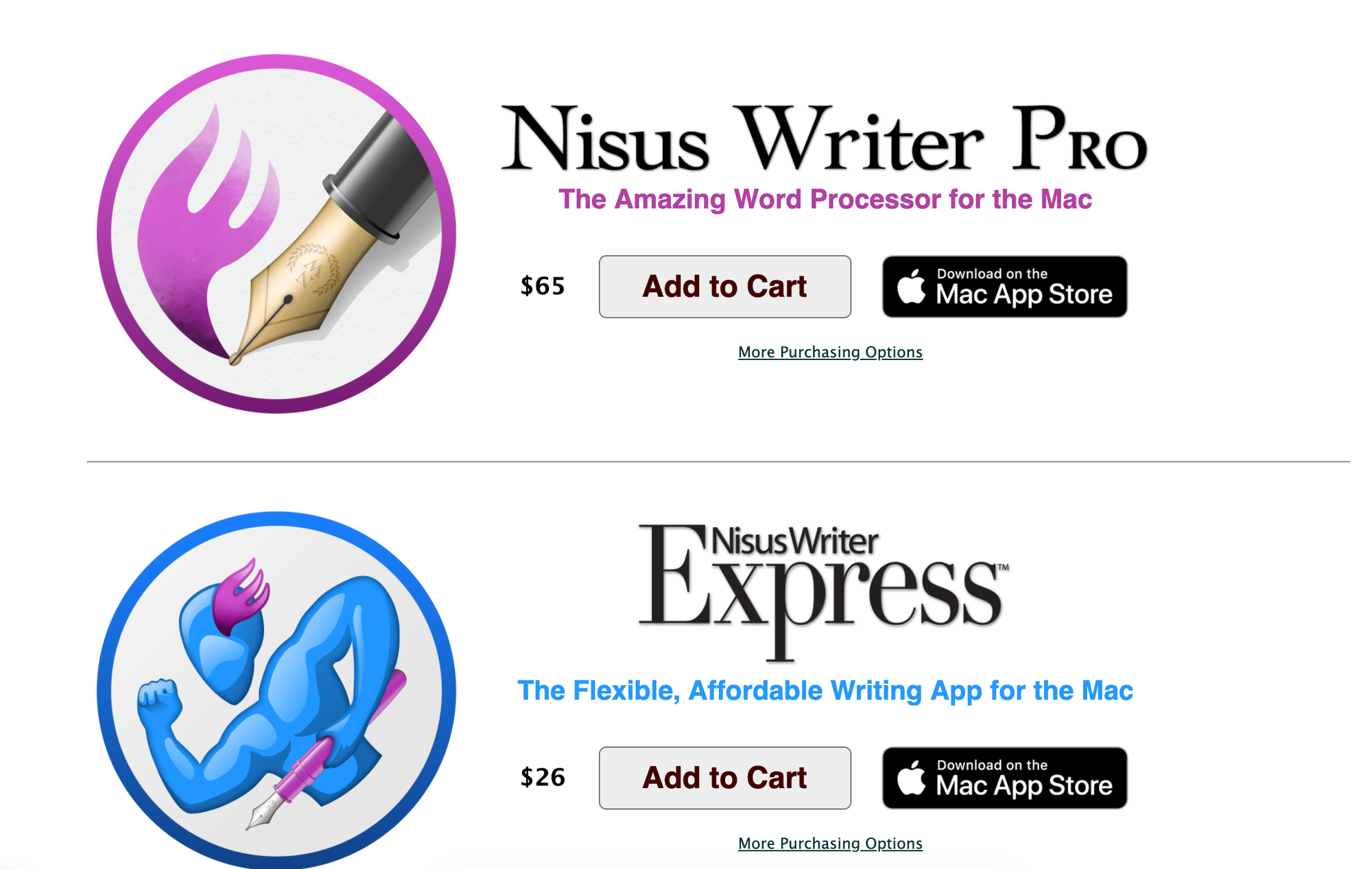 Comparing Nisus Writer plans