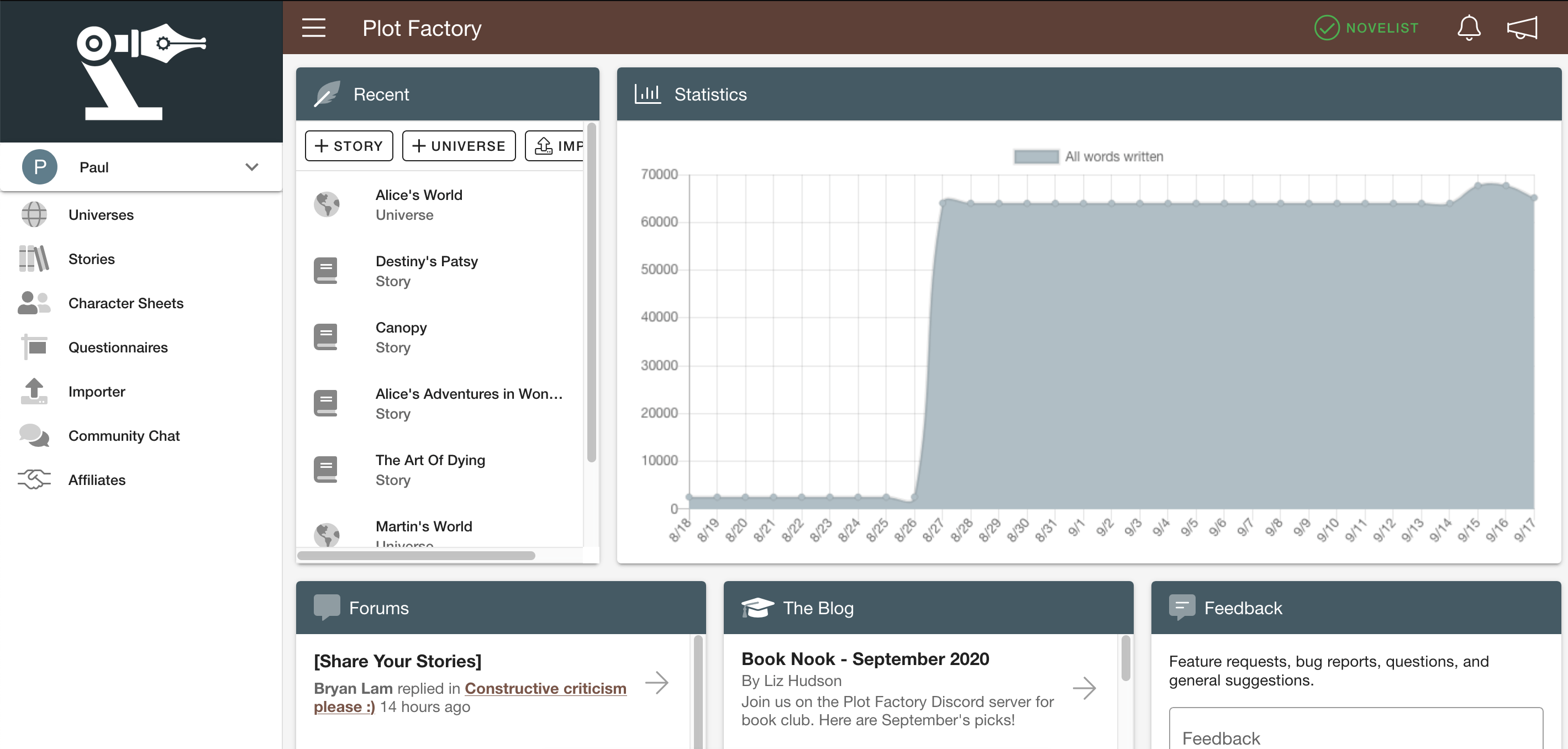 Plot Factory Dashboard