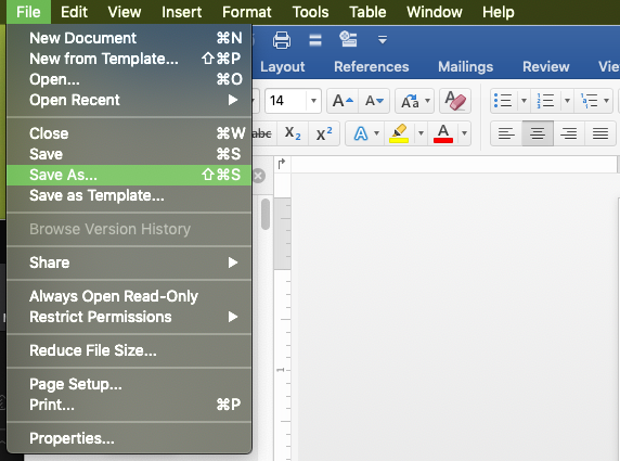 Word Mac Creating Print ready PDF with Save As