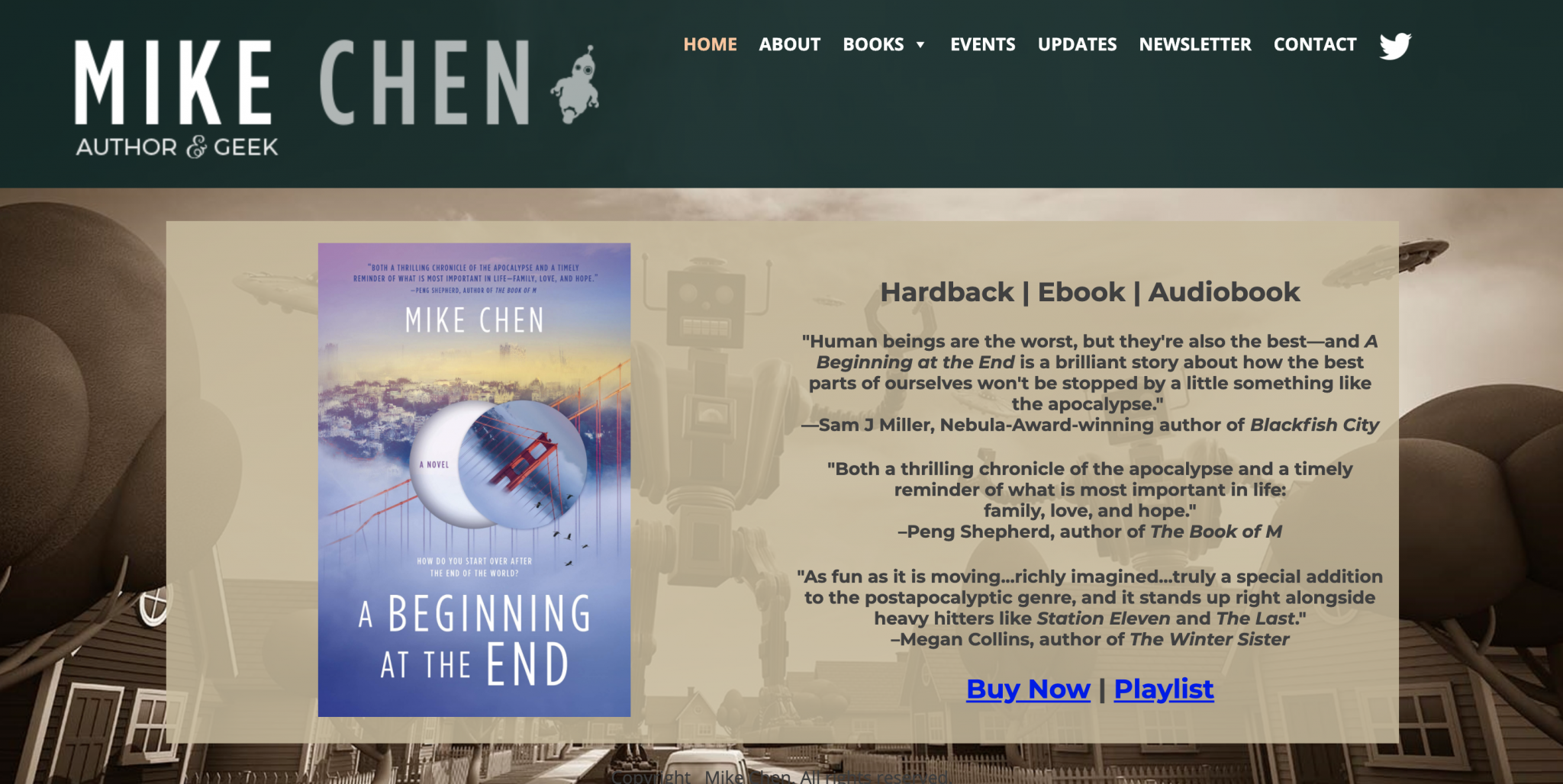 Mike Chen's author site, 2020