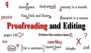 proofreading and editing word map