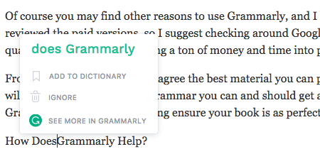 Grammarly, WordPress, Notifications