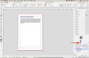 Pasting text into your InDesign Document