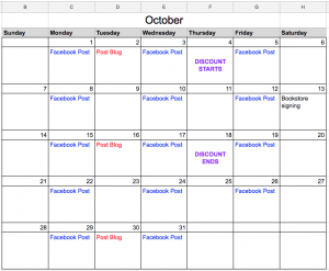 Holiday planning Calendar example
