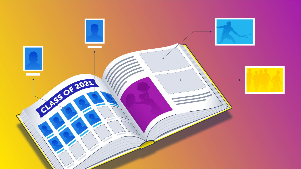 Print-on-demand yearbook blog graphic