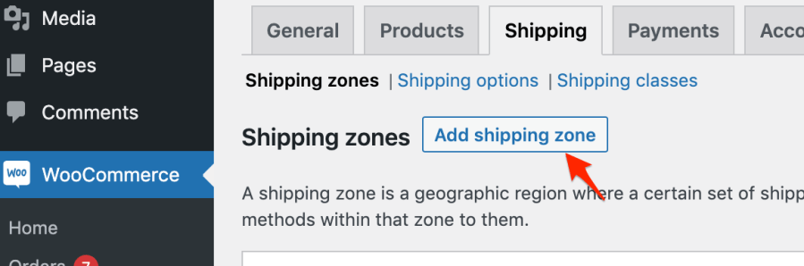 WooCommerce Shipping Zones