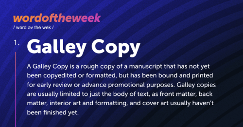 Galley Copy definition card
